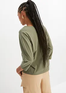 Topp med 3/4-ärmar och ekologisk bomull, bonprix