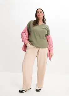 Topp med 3/4-ärmar och ekologisk bomull, bonprix