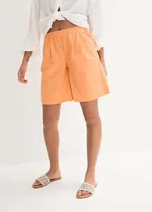 Vida shorts med gubbveck, hög bekväm midja och linneandel, bonprix