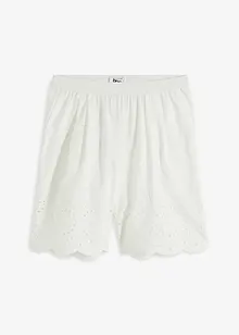 Vida bomullsshorts med bekväm hög midja och hålbroderi, bonprix