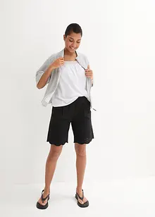 Vida bomullsshorts med bekväm hög midja och hålbroderi, bonprix