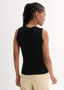 Ärmlös topp med ekologisk  bomull, bonprix