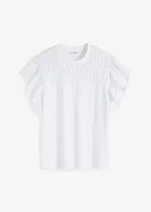 Topp med hålbroderi, bonprix