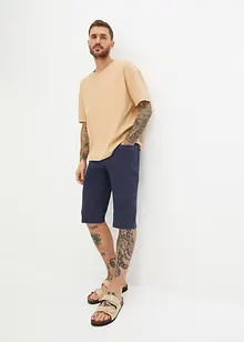 Långa stretchbermudas, Loose Fit, bonprix
