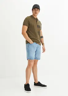 Långa jeansshorts i dra-på-modell, regular fit, John Baner JEANSWEAR