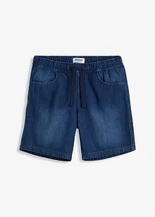 Långa jeansshorts i dra-på-modell, regular fit, John Baner JEANSWEAR