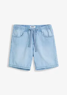 Långa jeansshorts i dra-på-modell, regular fit, John Baner JEANSWEAR