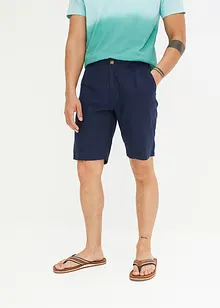 Bermudas i chinosmodell med linneandel och resårmidja, Regular Fit, bpc bonprix collection