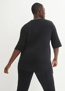 Funktionell snabbtorkande longshirt med slits, bonprix