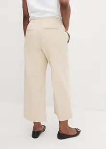 Wide Leg Jeans, hög midja, resårlinning, bonprix