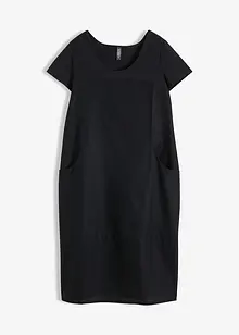 Klänning i luftig linnemix, bonprix