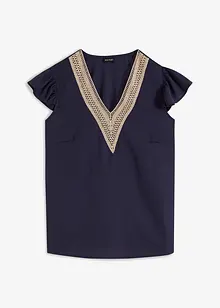 Blus med spets, bonprix