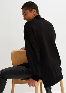 Lång polotröja i viskosmix, bonprix