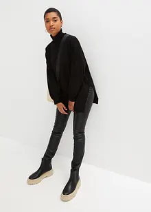 Lång polotröja i viskosmix, bonprix