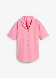 Ledig kortärmad oversizeblus i tunn linneblandning, bonprix