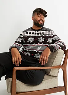 Mönstrad tröja i hållbart material, bonprix