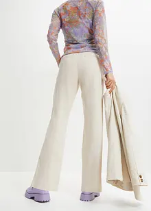 Byxa med hög midja i mix av linne och viskos, bonprix