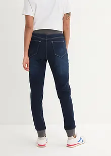 Boyfriendjeans med ribbstickad linning, bonprix