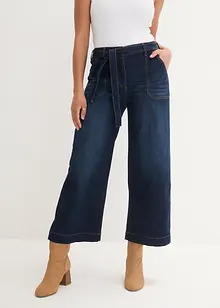 High Waist Ultra Soft Jeans Loose-Fit, 7/8-längd, bonprix