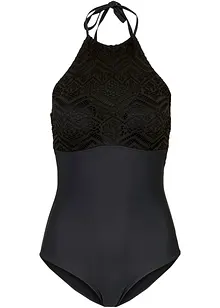 Formande baddräkt med spets och medelhög, formande effekt, bonprix