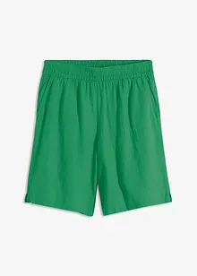 Dra på-bermudas i luftig linnemix, bonprix