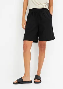 Dra på-bermudas i luftig linnemix, bonprix