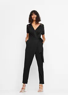 Jumpsuit med spets, bonprix