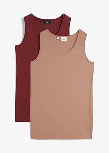 Långt linne (2-pack), bonprix