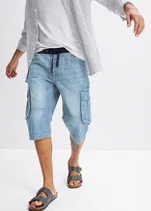 Långa jeansbermudas, Loose Fit, bonprix