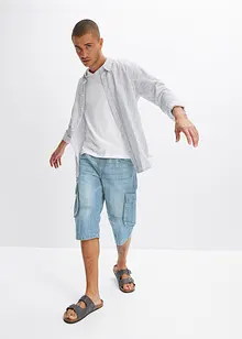 Långa jeansbermudas, Loose Fit, bonprix