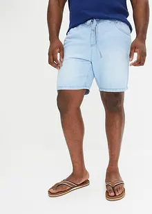 Långa jeansshorts i dra-på-modell, regular fit, John Baner JEANSWEAR