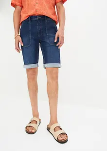 Stretchiga jeansbermudas, Regular Fit, bonprix
