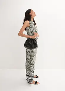 Palazzobyxa i mjuk viskosmix, bonprix