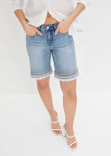 Jeansbermudas med strassapplikation, BODYFLIRT