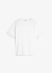 T-shirt med snygga detaljer i ärmsluten, bonprix