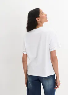T-shirt med snygga detaljer i ärmsluten, bonprix