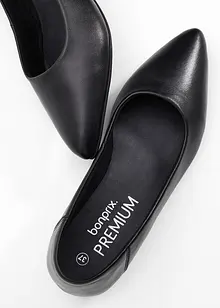 Ballerinaskor av skinn, bonprix