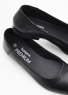 Ballerinaskor av skinn, bonprix