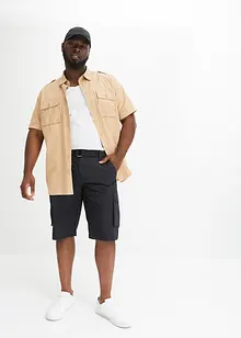 Cargobermudas med skärp, Regular Fit, bonprix