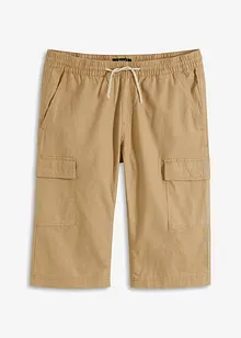 Cargobermudas med linne, Regular Fit, bonprix