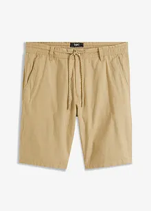 Bermudas i chinosmodell med linneandel och knytband, Regular Fit, bpc bonprix collection