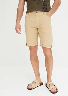 Bermudas med linneandel och uppvikta benslut, Regular Fit, bpc bonprix collection