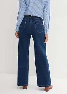 Wide Leg Jeans Mid Waist, med bekväm midja, bonprix