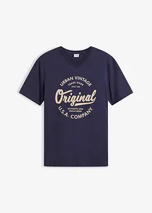 T-shirt med V-ringning i ren bomull, bonprix