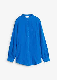Oversize-muslinblus i bomull, lång modell, bonprix