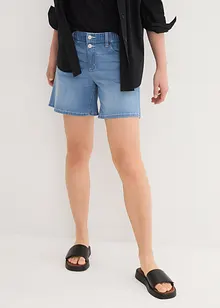 Wide Leg Jeans Shorts, Mid Waist, ekologisk bomull, John Baner JEANSWEAR