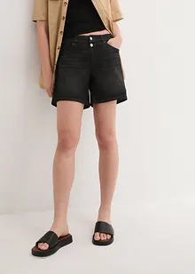 Wide Leg Jeans Shorts, Mid Waist, ekologisk bomull, John Baner JEANSWEAR