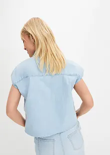 Kort boxy jeansblus, bonprix