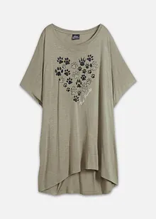 Bigshirt i lätt material med tryck, bonprix