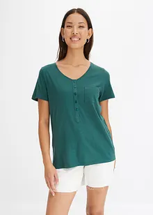 T-shirt i bomull och viskos, bonprix